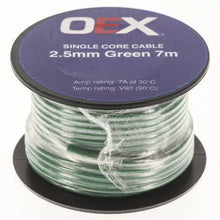 Load image into Gallery viewer, OEX 2.5mm Single Core Automotive Cable, Green - 7m Roll (NZ Ref.148)
