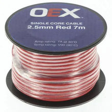 Load image into Gallery viewer, OEX 2.5mm Single Core Automotive Cable, Red - 7m Roll
