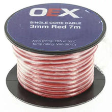 Load image into Gallery viewer, OEX 3mm Single Core Automotive Cable, Red - 7m Roll
