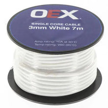 Load image into Gallery viewer, OEX 3mm Single Core Automotive Cable, White- 7m Roll
