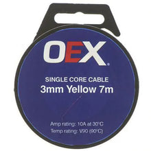 Load image into Gallery viewer, OEX 3mm Single Core Automotive Cable, Yellow - 7m Roll
