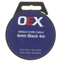 Load image into Gallery viewer, OEX 4mm Single Core Automotive Cable, Black - 4m Roll
