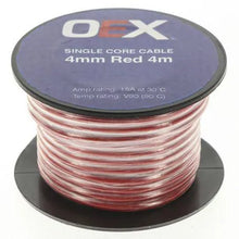Load image into Gallery viewer, OEX 4mm Single Core Automotive Cable, Red - 4m Roll
