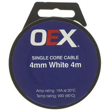 Load image into Gallery viewer, OEX 4mm Single Core Automotive Cable, White - 4m Roll
