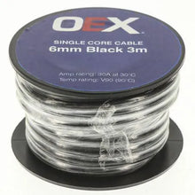 Load image into Gallery viewer, OEX 6mm Single Core Automotive Cable, Black - 3m Roll
