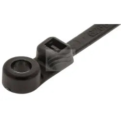 PKT100 CABLE TIE 150mm X 3.6mm BLACK SCREW MOUNT UV RESISTANT | CT4010-JAYLEC-Autoignite NZ