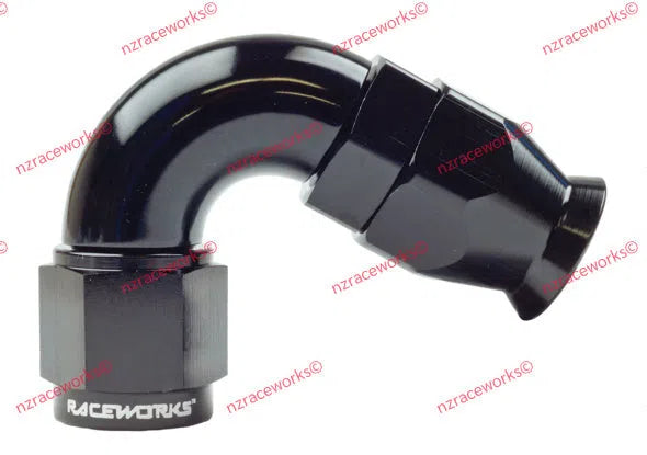 PTFE HOSE END AN-3 120DEG-NZRACEWORKS-Autoignite NZ
