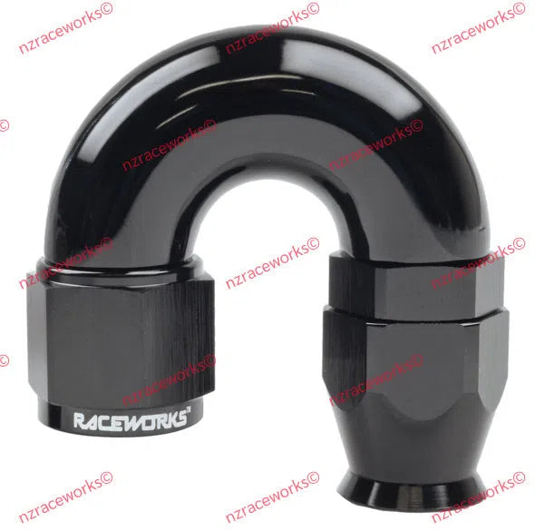 PTFE HOSE END AN-3 180DEG-NZRACEWORKS-Autoignite NZ