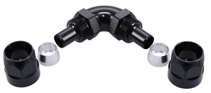 PTFE HOSE JOINER AN-8 90DEG | RWF-223-08BK-NZRACEWORKS-Autoignite NZ