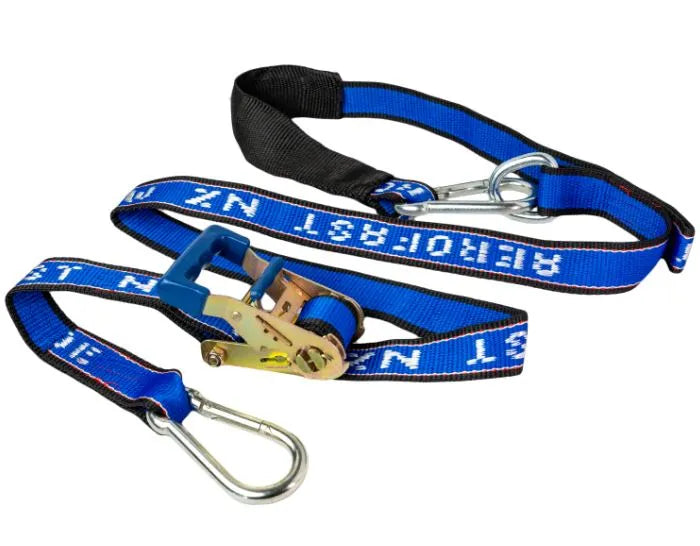 Quad Pack of 37mm x 2m tiedowns with Karabiners and soft loops | 1000kg's-AEROFAST-Autoignite NZ