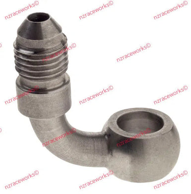 RACEWORKS 10.2MM BANJO TO AN-4 FLARE -90DEG | RWF-313-04SS-NZRACEWORKS-Autoignite NZ