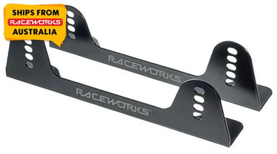 RACEWORKS 110MM BLACK MILD STEEL SEAT MOUNTS PAIR | VPR-052-NZRACEWORKS-Autoignite NZ