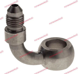 RACEWORKS 12.2MM BANJO TO AN-4 FLARE -90DEG | RWF-309-04SS-NZRACEWORKS-Autoignite NZ