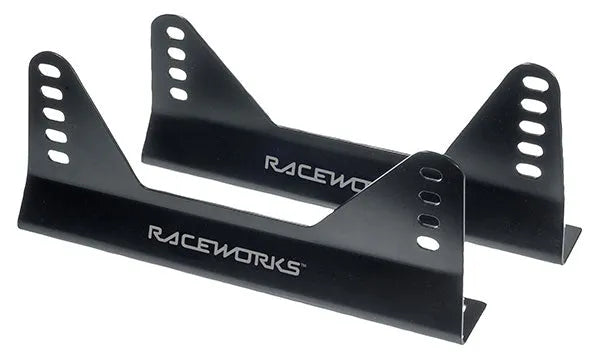 RACEWORKS 160MM BLACK MILD STEEL SEAT MOUNTS PAIR | VPR-053-NZRACEWORKS-Autoignite NZ