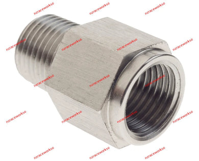 RACEWORKS 1/8 BSPT MALE TO M10 X 1.0 FEMALE SS ADAPTER | RWF-926-02-M10SS-NZRACEWORKS-Autoignite NZ