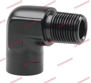 RACEWORKS 1/8" NPT 90DEG FEMALE-MALE ELBOW | RWF-914-02BK-NZRACEWORKS-Autoignite NZ