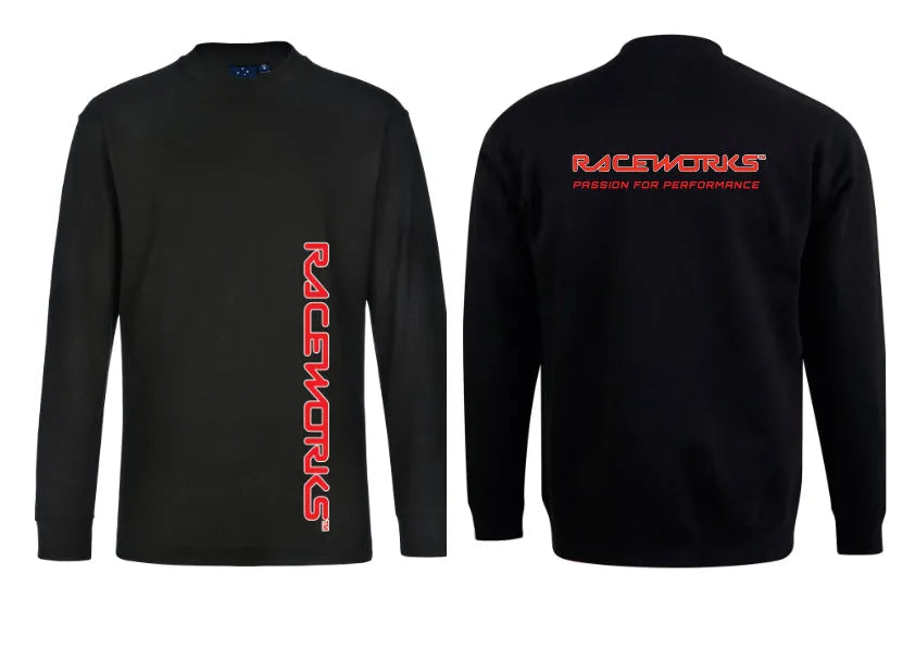 RACEWORKS 2XL BLACK T-SHIRT LONG SLEEVE | MER-589-NZRACEWORKS-Autoignite NZ