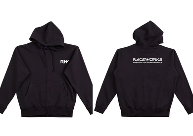 RACEWORKS 3XL B&W ZIP UP HOODIE | MER-086-NZRACEWORKS-Autoignite NZ