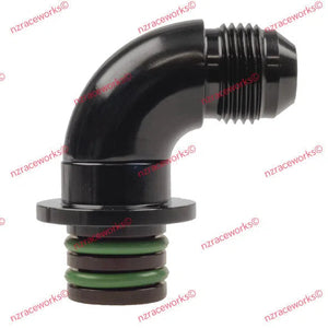 RACEWORKS 6R TRANSMISSION ADAPTER AN-8 90DEG (18.8MM O.D) | RWF-922-6R-08BK-NZRACEWORKS-Autoignite NZ