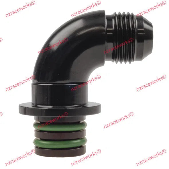 RACEWORKS 6R TRANSMISSION ADAPTER AN-8 90DEG (18.8MM O.D) | RWF-922-6R-08BK-NZRACEWORKS-Autoignite NZ