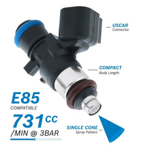 Load image into Gallery viewer, RACEWORKS 731CC BOSCH SHORT USCAR PLUG INJECTOR | INJ-301-NZRACEWORKS-Autoignite NZ
