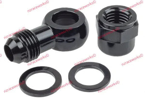 RACEWORKS ALLOY AN-8 BANJO SET SUIT 044 PUMP | RWF-724-044-08BK-NZRACEWORKS-Autoignite NZ