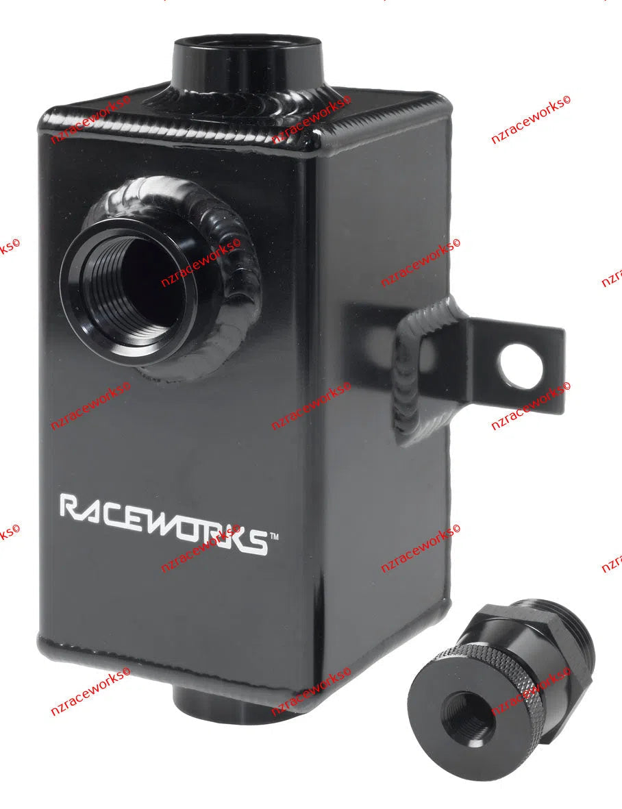 RACEWORKS ALUMINIUM CATCH CAN WITH DRAIN TAP 0.5L | ALY-130BK-NZRACEWORKS-Autoignite NZ