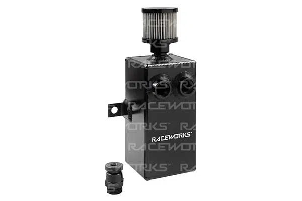 RACEWORKS ALUMINIUM CATCH CAN WITH DRAIN TAP 1L | ALY-129BK-NZRACEWORKS-Autoignite NZ