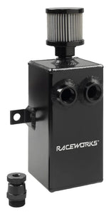 RACEWORKS ALUMINIUM CATCH CAN WITH DRAIN TAP 1L | ALY-129BK