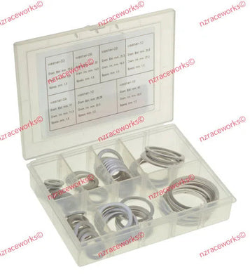 RACEWORKS ALUMINIUM WASHER KIT 10 OF EACH SIZE AN-3 TO AN-16 | RWF-901-KIT-NZRACEWORKS-Autoignite NZ
