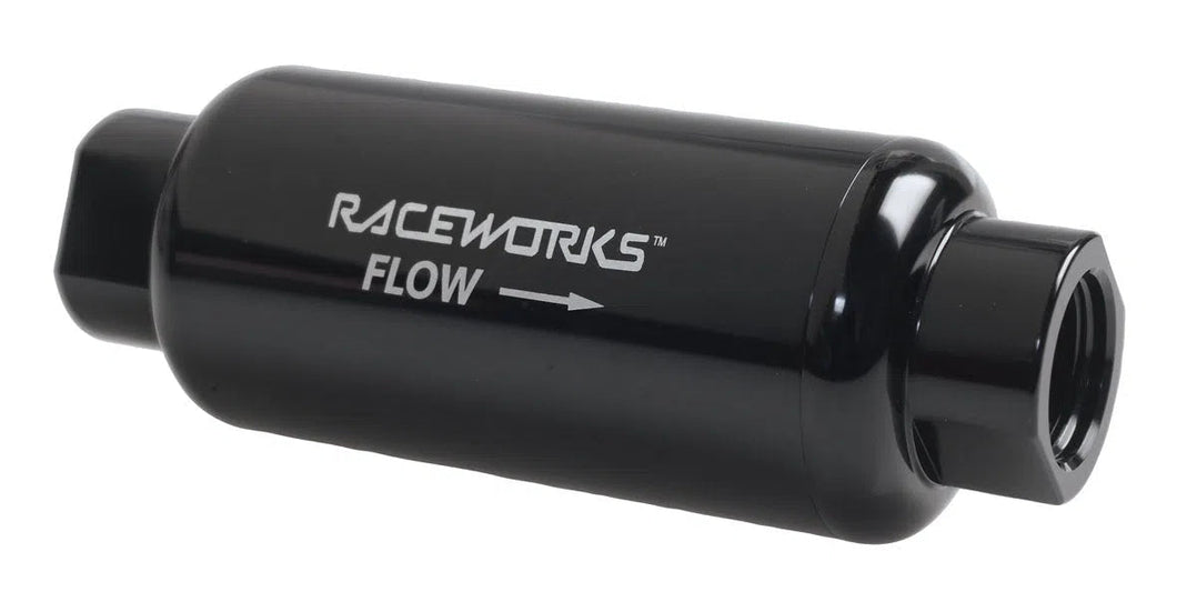 RACEWORKS AN-10 BILLET FUEL FILTER 10 MICRON OD50MM | ALY-077-10BK-NZRACEWORKS-Autoignite NZ
