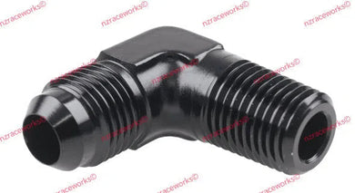 RACEWORKS AN-10 FLARE TO NPT 1/2'' 90 DEG | RWF-822-10BK-NZRACEWORKS-Autoignite NZ