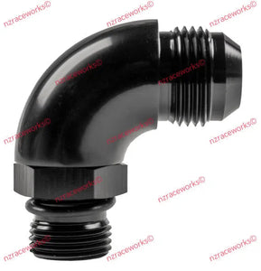 RACEWORKS AN-12 FLARE TO AN-10 O-RING BOSS 90ÃƑ‚ŠÃš° ADAPTER | RWF-922-12-10BK-NZRACEWORKS-Autoignite NZ