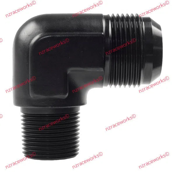 RACEWORKS AN-12 FLARE TO NPT 1/2'' 90 DEG | RWF-822-12-08BK-NZRACEWORKS-Autoignite NZ