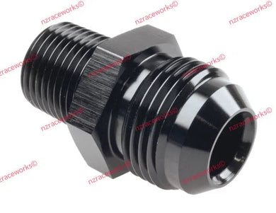 RACEWORKS AN-12 FLARE TO NPT 1/2'' STRAIGHT | RWF-816-12-08BK-NZRACEWORKS-Autoignite NZ