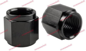RACEWORKS AN-6 ALUMINIUM TUBE NUT (PK2) | RWF-818-06BK-NZRACEWORKS-Autoignite NZ