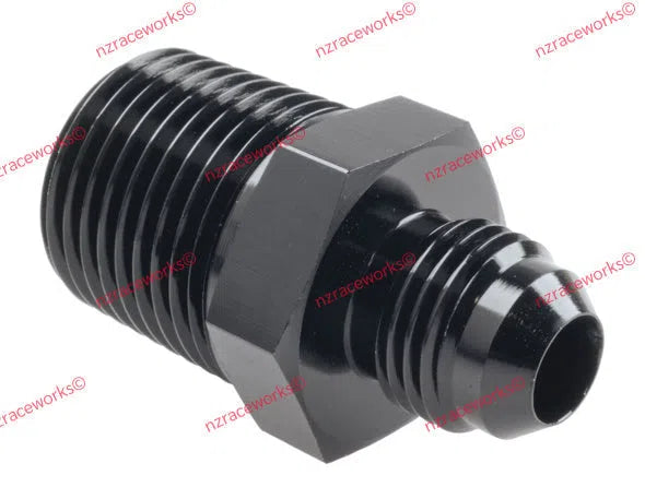 RACEWORKS AN-6 FLARE TO NPT 1/2'' STRAIGHT | RWF-816-06-08BK-NZRACEWORKS-Autoignite NZ