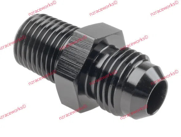 RACEWORKS AN-6 FLARE TO NPT 1/4'' STRAIGHT | RWF-816-06BK-NZRACEWORKS-Autoignite NZ