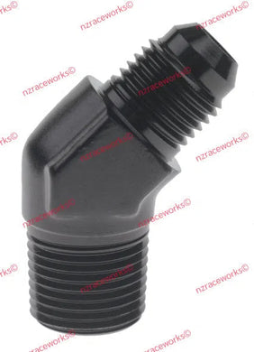 RACEWORKS AN-6 FLARE TO NPT 1/8'' 45 DEG | RWF-823-06-02BK-NZRACEWORKS-Autoignite NZ