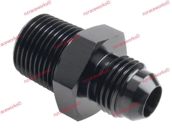 RACEWORKS AN-6 FLARE TO NPT 3/8'' STRAIGHT | RWF-816-06-06BK-NZRACEWORKS-Autoignite NZ