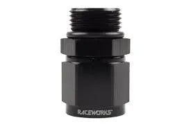 RACEWORKS AN-6 ORB TO AN-6 FEMALE AN SWIVEL ADAPTER | RWF-907-06BK-NZRACEWORKS-Autoignite NZ