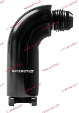 RACEWORKS AN-6 TO 3/8'' ALL BILLET EFI - 90DEG | RWF-803-06-06BK-NZRACEWORKS-Autoignite NZ