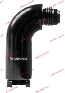 RACEWORKS AN-6 TO 3/8'' ALL BILLET EFI - 90DEG | RWF-803-06-06BK-NZRACEWORKS-Autoignite NZ