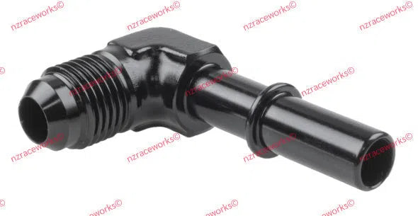 RACEWORKS AN-6 TO 3/8'' EFI QUICK CONNECT 90 DEG | RWF-810-06-06BK-NZRACEWORKS-Autoignite NZ