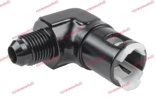RACEWORKS AN-6 TO 3/8'' EFI QUICK CONNECT 90 DEG | RWF-812-06-06BK-NZRACEWORKS-Autoignite NZ