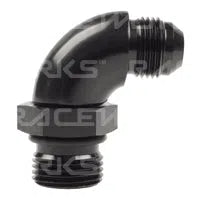 RACEWORKS AN-8 FLARE TO AN-10 O-RING BOSS 90DEG ADAPTER | RWF-922-08-10BK-NZRACEWORKS-Autoignite NZ