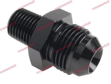 RACEWORKS AN-8 FLARE TO NPT 1/8'' STRAIGHT | RWF-816-08-02BK-NZRACEWORKS-Autoignite NZ