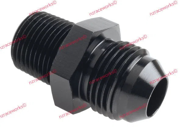 RACEWORKS AN-8 FLARE TO NPT 3/8'' STRAIGHT | RWF-816-08BK-NZRACEWORKS-Autoignite NZ