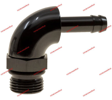 RACEWORKS AN- ORB TO BARB 90DEG SWIVEL | RWF-415-12-08BK-NZRACEWORKS-Autoignite NZ