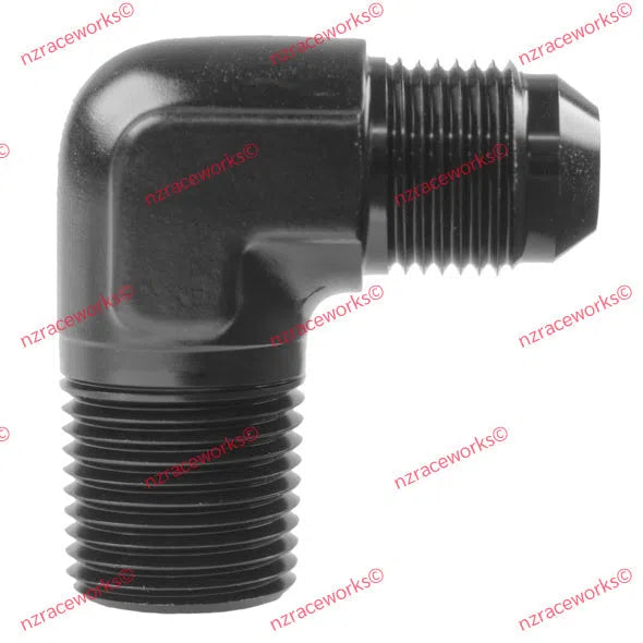 RACEWORKS AN TO NPT ADAPTERS 90 DEGREE-NZRACEWORKS-Autoignite NZ